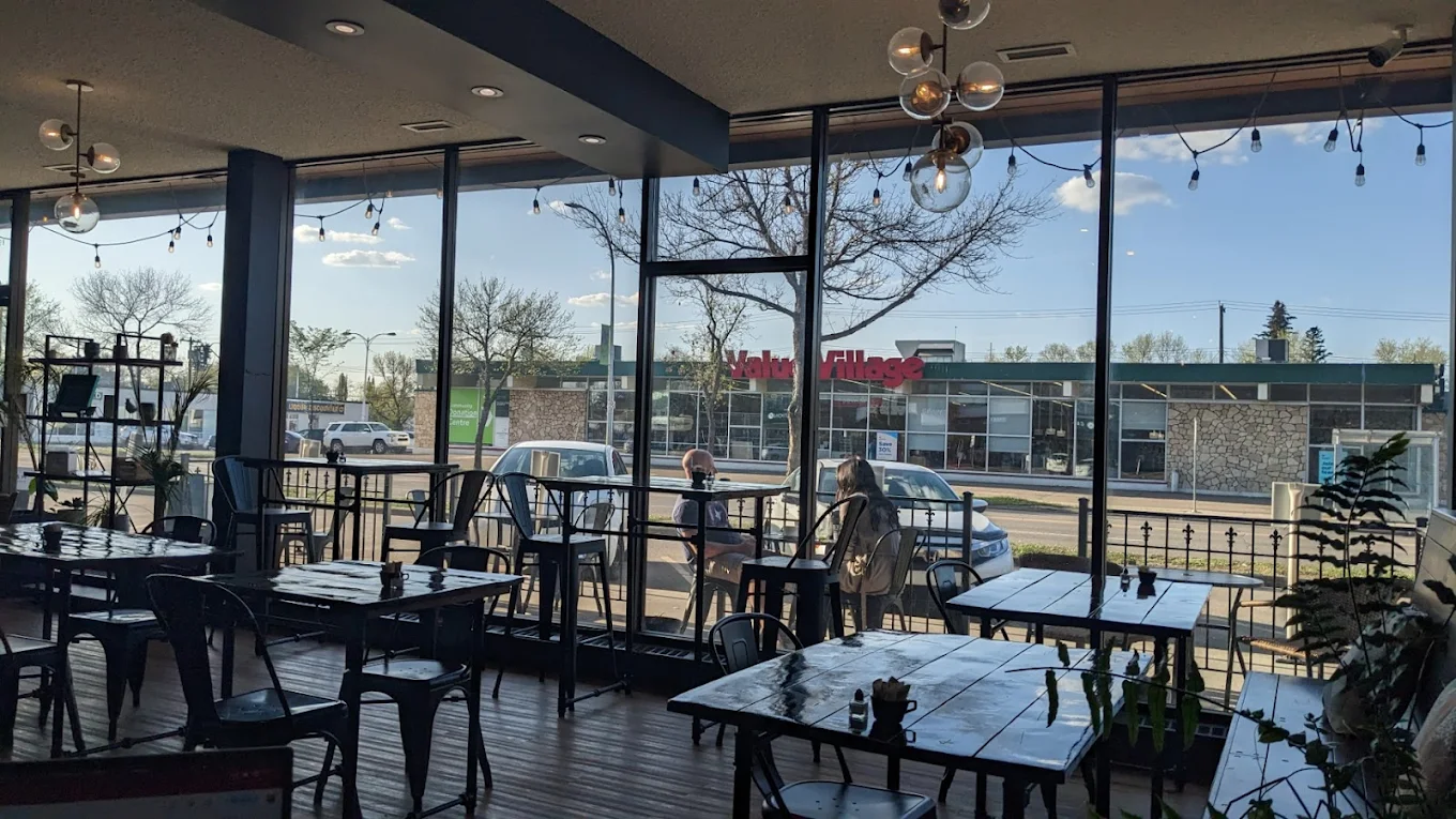 French bakery and café interior at Café la Reine in Edmonton